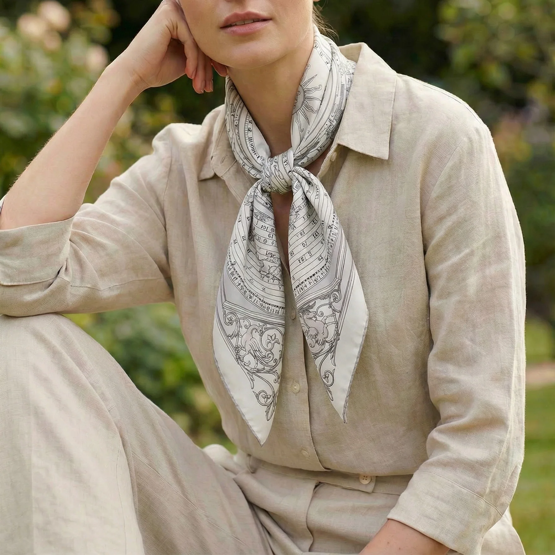 Astrology Silk Square Scarf - Image 3