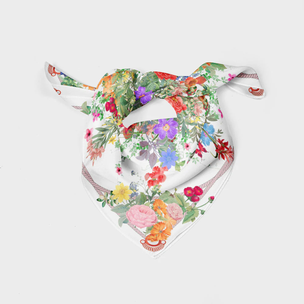 Blooming Silk Square Scarf - Image 4
