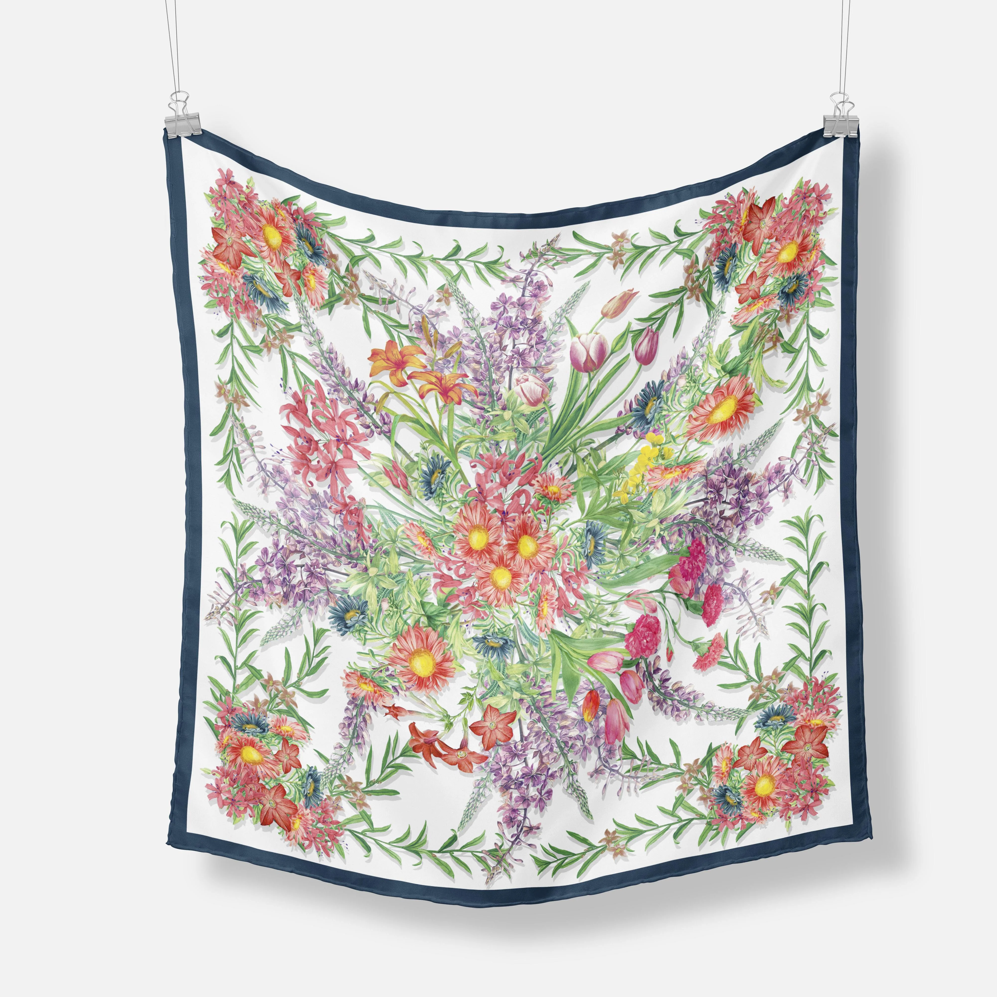 Blooming Silk Square Scarf - Image 7