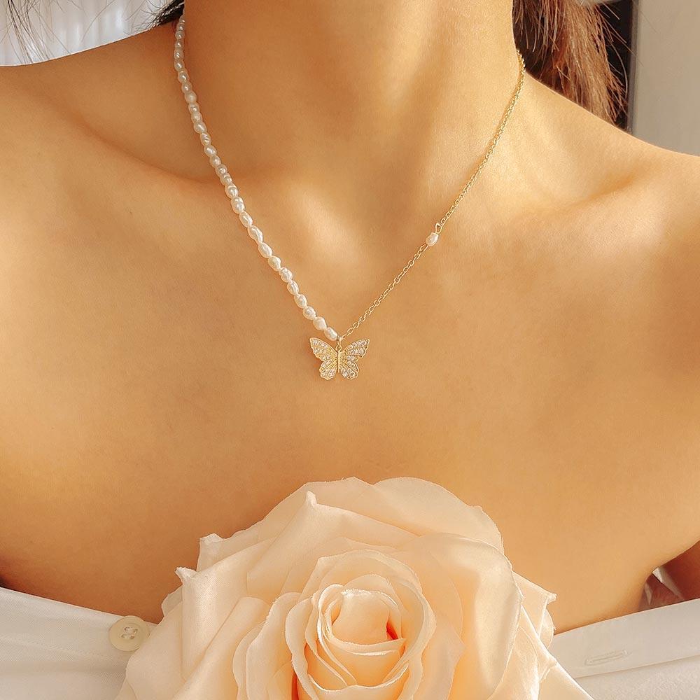 Butterfly Pearl Necklace - Image 7