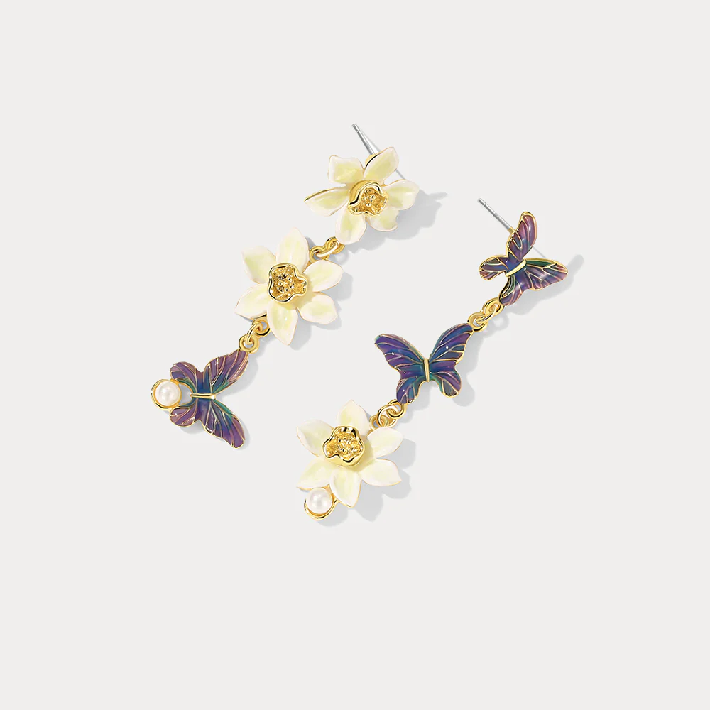 Daffodils & Butterfly Earrings - Image 6